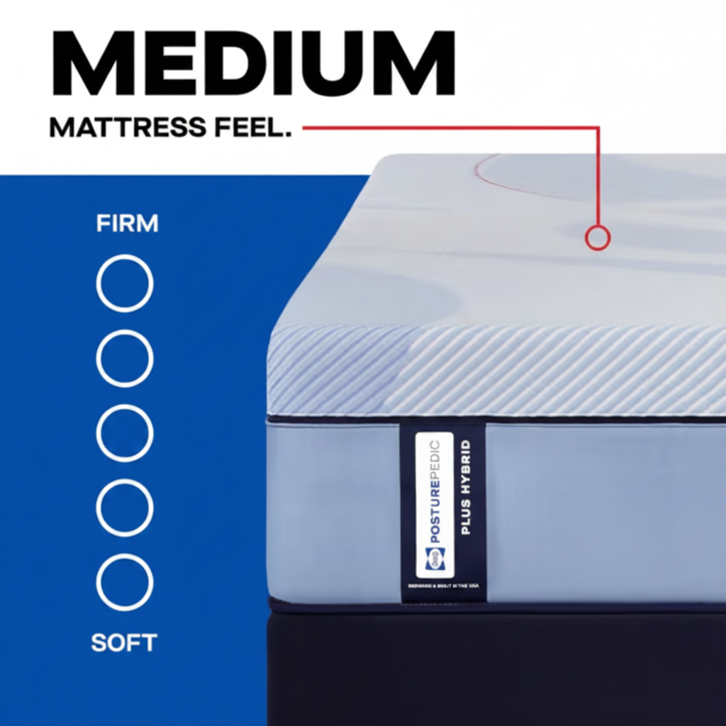 Sealy Posturepedic® Plus Medium Hybrid 13" Profile Mattress