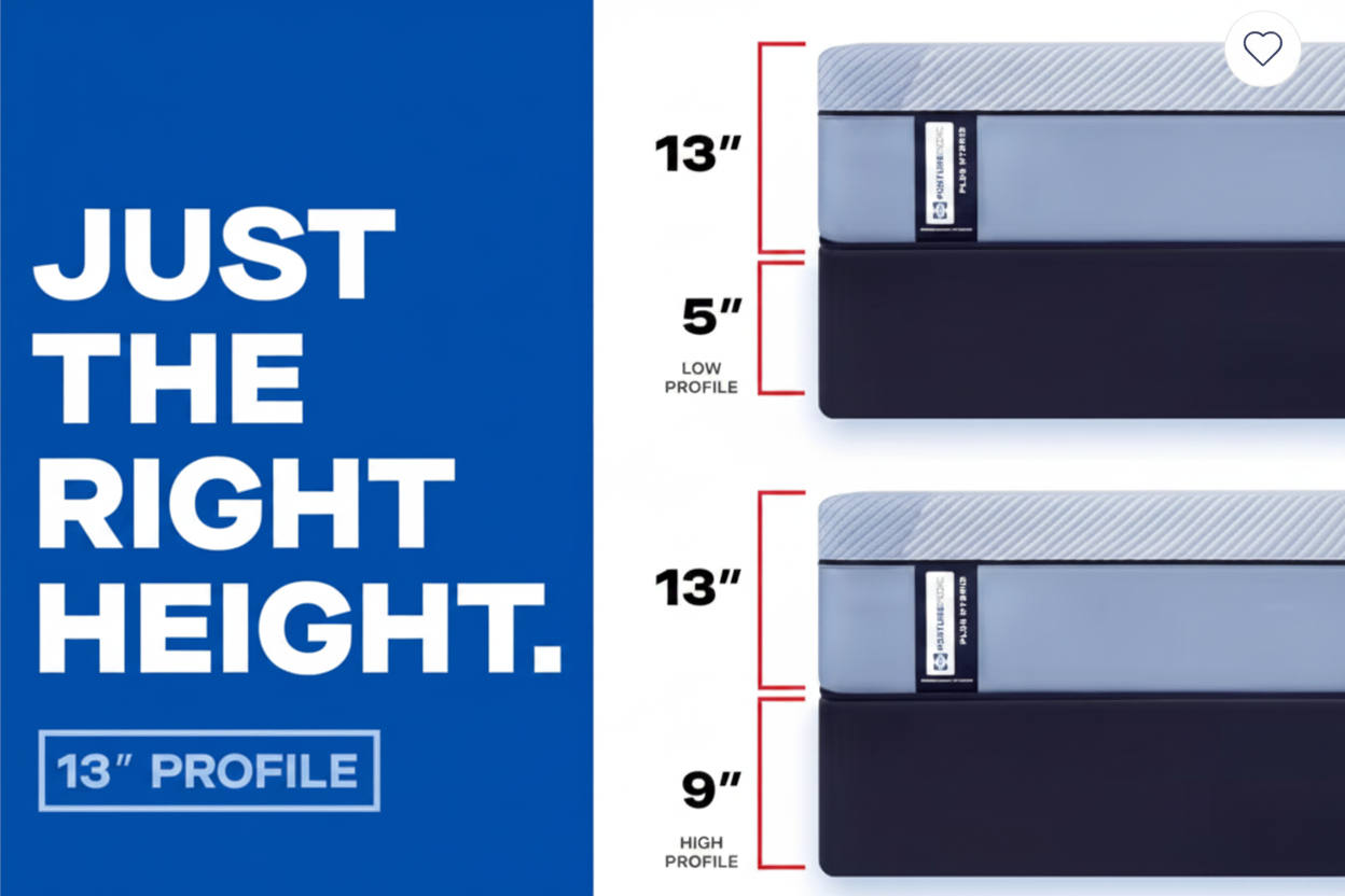 Sealy Posturepedic® Plus Medium Hybrid 13" Profile Mattress