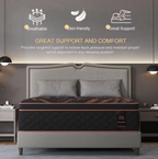 Luxury Sleep 12" Eurotop Hybrid Bed-In-A-Box King Mattress