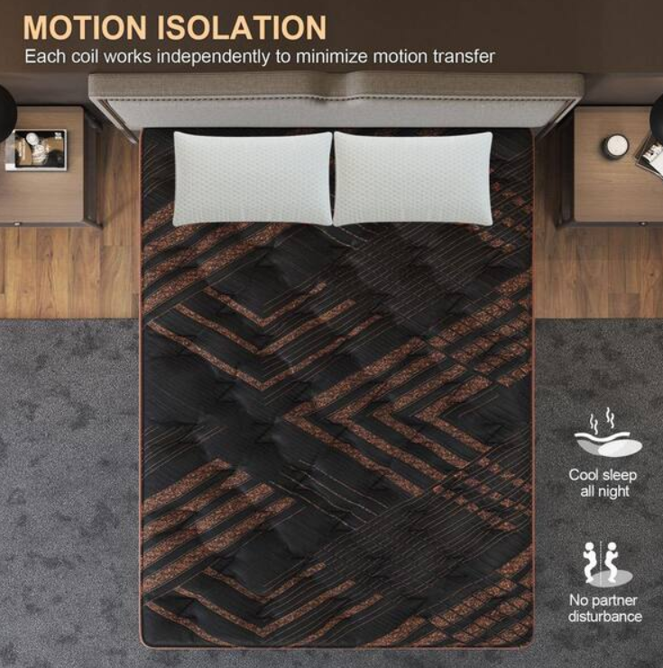 Luxury Sleep 12" Eurotop Hybrid Bed-In-A-Box King Mattress