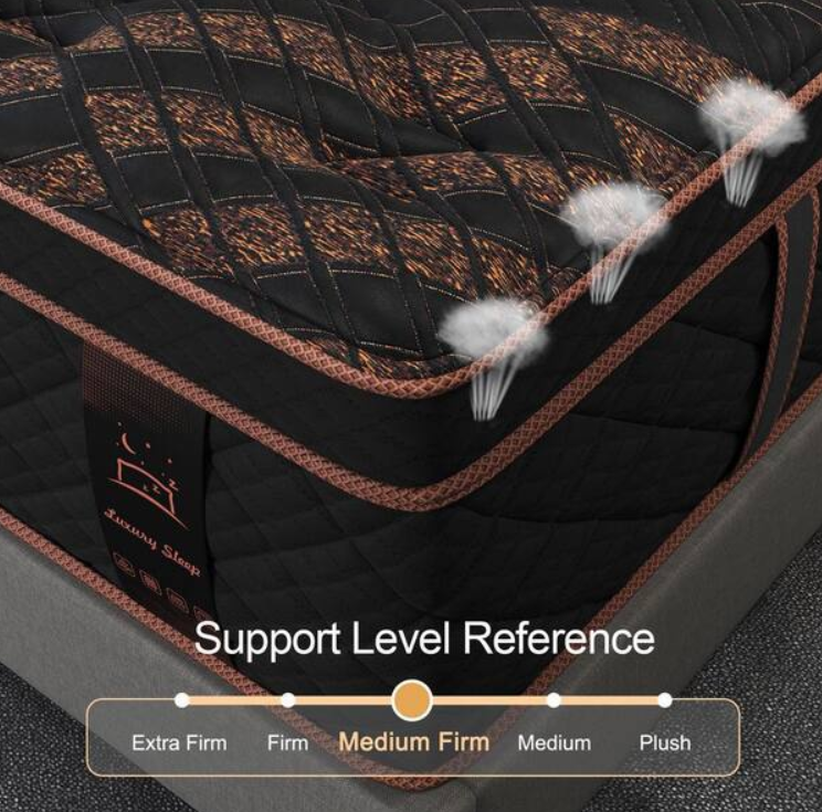 Luxury Sleep 12" Eurotop Hybrid Bed-In-A-Box King Mattress
