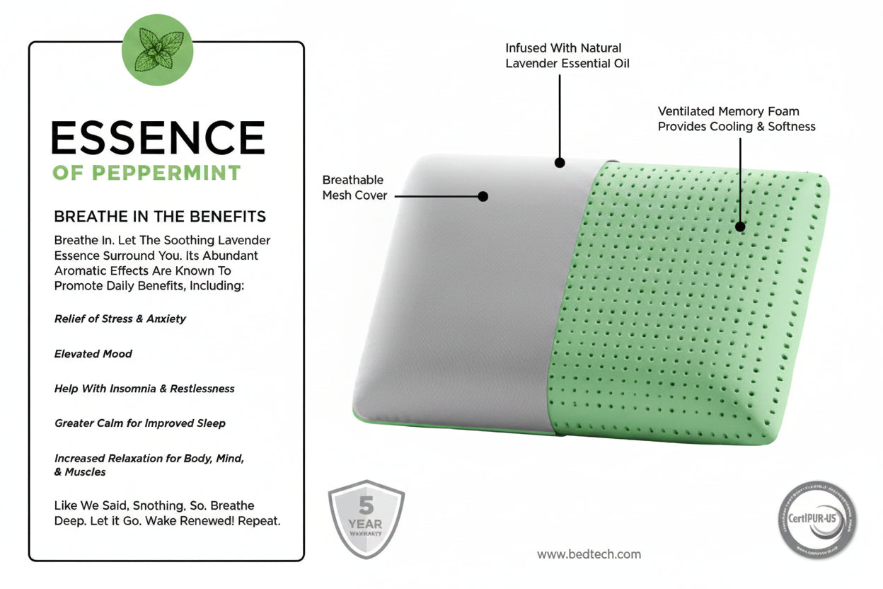 Essence of Peppermint Memory Foam Pillow