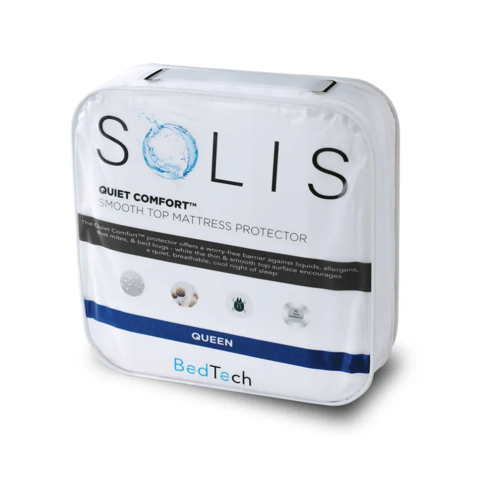 SOLIS Quiet Comfort Encased Smooth Top Mattress Protector